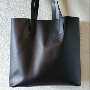 Neverland Day Market Tote in Black Italian Leather